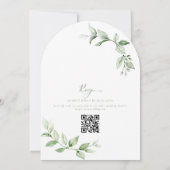 Moderne Elégante Verdure Mariage Invitations (Dos)