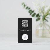 Moderne Elegante Verticale Sjabloon Barcode QR Cod Visitekaartje (Staand voorkant)