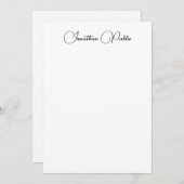 Moderne elegante verticale Sjabloon gecalligrafeer (Voorkant / Achterkant)