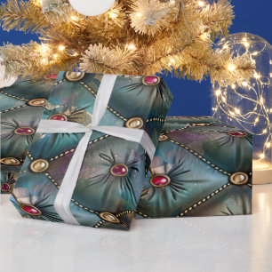 Moderne Elegante Vintage Leren Kleurrijke Diamante Cadeaupapier