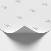 Moderne Elegante Vlakke Professionele Monogram Cadeaupapier (Hoek)