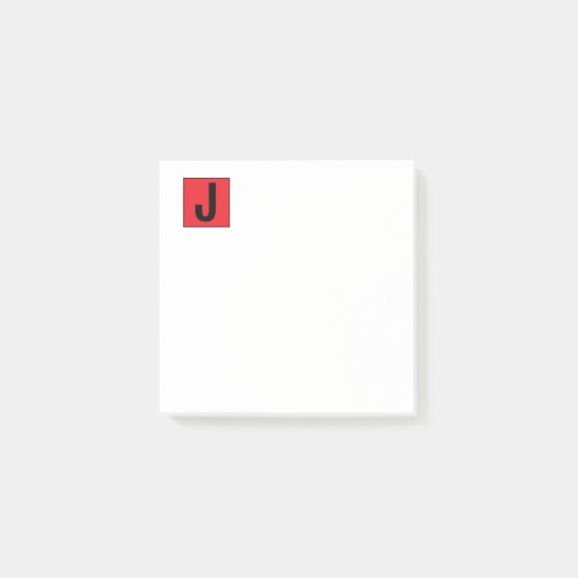 Moderne Elegante Vlakke Professionele Monogram Post-it® Notes (Voorkant)