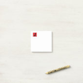 Moderne Elegante Vlakke Professionele Monogram Post-it® Notes (Op bureau)