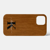 Moderne Elegante Vloer Achtergrond Monogram Case-Mate iPhone Case (Achterkant (horizontaal))