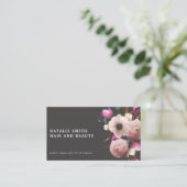 Moderne elegante waterverf bloemen visitekaartje (Staand voorkant)