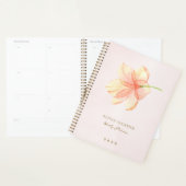 Moderne elegante waterverf bloemenroze planner (Display)