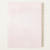 Moderne elegante waterverf bloemenroze planner (Achterkant)