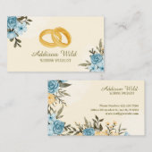 Moderne Elegante Waterverf Bruiloftsorganisator Visitekaartje (Voorkant / Achterkant)