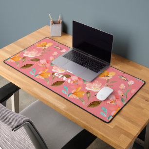 Moderne Elegante Waterverf Roze Bureaumat