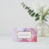 Moderne elegante waterverf splatter professional visitekaartje (Staand voorkant)