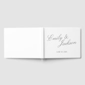 Moderne Elegante Witte Calligrafie Scriptie Bruilo Gastenboek (Volledig)