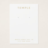 Moderne, elegante, witte draagkaart visitekaartje (Voorkant)