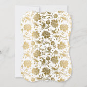 Moderne elegante witte en gouden maskers en cirkel kaart (Voorkant)