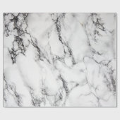 moderne elegante witte marmer cadeaupapier (Vlak)