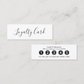 Moderne elegante witte schoonheidssalon klantenkaartje (Voorkant / Achterkant)