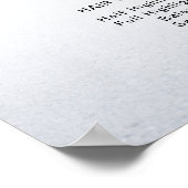 Moderne Elegante Witte Schoonheidssalon prijzenlij Poster (Hoek)