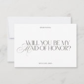 Moderne Elegante Witte Trouvrouwe Voorstelkaart Kaart (Voorkant)