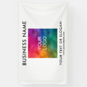 Moderne Elegante Witte Zakelijke Logo Aangepaste S Spandoek (Verticaal)