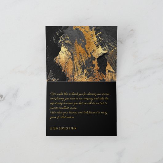 Moderne elegante zakelijke klant dank u bedankkaart (Binnen)