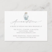 Moderne Elegante Zeevaart Schelp Script Bruiloft Informatiekaartje (Voorkant)