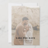 Moderne Elegante Zwart-Wit bruiloft Uitnodiging (Voorkant)