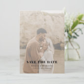 Moderne Elegante Zwart-Wit bruiloft Uitnodiging (Staand voorkant)