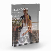 Moderne Elegante Zwart-Wit Fotobruiloft Fotoblokken (Links)