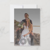 Moderne Elegante Zwart-Wit Fotobruiloft RSVP Kaartje (Achterkant)