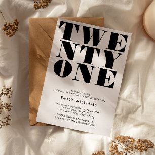 Moderne Elegante Zwart-Wit Vette Typografie Kaart