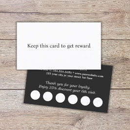 Moderne elegante zwart witte salon klantenkaartje