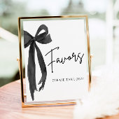 Moderne Elegante Zwarte Boog Coquette Favorieten T Poster