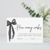 Moderne elegante zwarte boog raad eens hoeveel kur kaart (Staand voorkant)