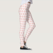Moderne elegante zwarte roze en witte kleuren leggings (Rechts)
