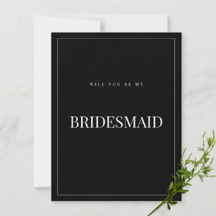 Moderne & Elegante Zwarte Uitnodigingskaart voor B Save The Date