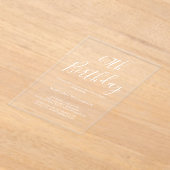 Moderne elegantie 60e verjaardag acryl uitnodigingen (Laagn)