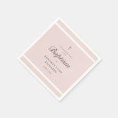 Moderne Elegantie Meisjes Doop Servet (Hoek)