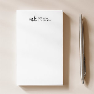 Moderne Elegantie & Script Initiaal Monogram Post-it® Notes