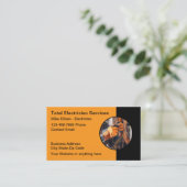 Moderne elektricien unieke Visitekaartjes (Staand voorkant)