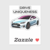 Moderne elektrische auto sticker (Vel)