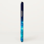 Moderne elektronische blauw kerstboom met licht Case-Mate iPhone case (Achterkant / rechts)