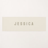 Moderne elementaire minimalistische naam yogamat (Voorkant (horizontaal))