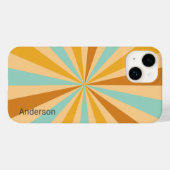 Moderne Eligant Retro Lijn Monogram Case-Mate iPhone Case (Achterkant (horizontaal))