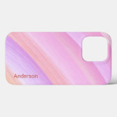 Moderne Eligante Retro Lijn Monogram Case-Mate iPhone Case (Achterkant (horizontaal))
