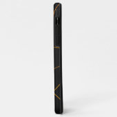 Moderne Eligante Retro Lijn Monogram Case-Mate iPhone Case (Achterkant/links)