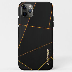 Moderne Eligante Retro Lijn Monogram iPhone 11 Pro Max Hoesje