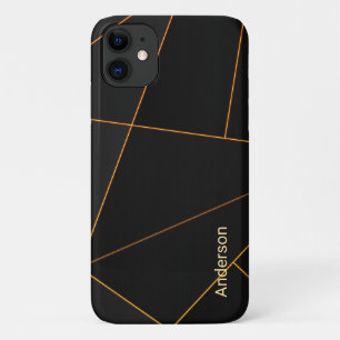 Moderne Eligante Retro Lijn Monogram iPhone 11 Hoesje