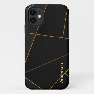 Moderne Eligante Retro Lijn Monogram iPhone 11 Hoesje