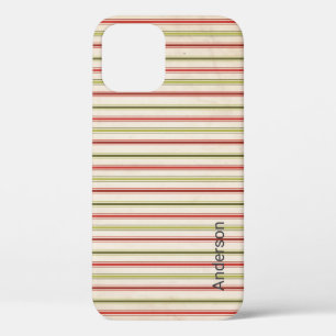 Moderne Eligante Retro Lijn Monogram iPhone 12 Hoesje