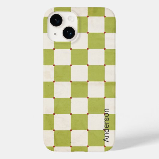 Moderne Eligante Retro Lijn Monogram Case-Mate iPhone Case (Achterkant)