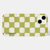 Moderne Eligante Retro Lijn Monogram Case-Mate iPhone Case (Achterkant (horizontaal))